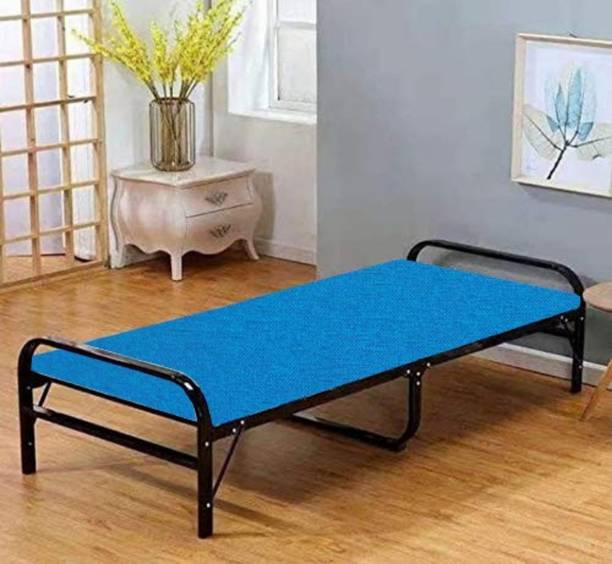 Auxiliary ®™Folding Bed for Sleeping with Mattress Top| Space-saving| Noise-Free Metal Single Bed