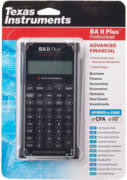 TEXAS INSTRUMENTS IIBAPRO/TBL/1A1/D Texas Instruments BA-II Plus Professional Calculator Financial  Calculator
