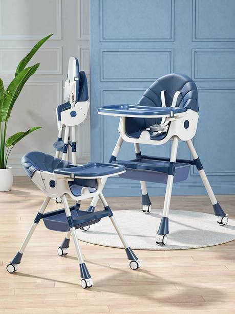 StarAndDaisy Portable 2-In-1 Table talk High Chair|Convertible |Compact High Chair (Drk Blue)
