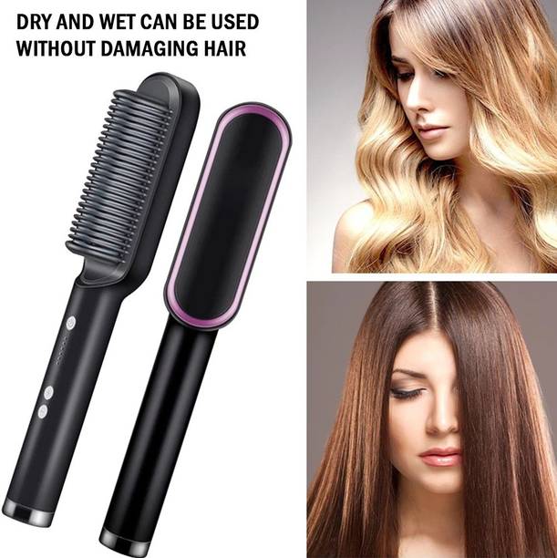 WunderVoX Hair Straight Curler Dual-Use Dryer Bangs Curling Rod Hair iron straightener IVI-26AZ-Anti Scald Hair Straightener Comb, Fast Heating Hair Styler