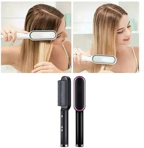 WunderVoX Hair Straightener Brush, Hair Straightener and Curler 2 in 1 IVI-45LP-Hair Straightener Brush, Hair Straightener and Curler 2 in 1 Hair Styler