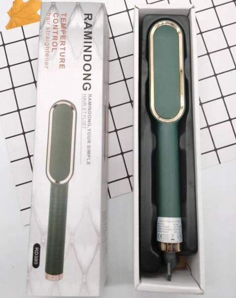 WunderVoX IX-63FR-Hair Straightener Brush, Hair Straightener and Curler 2 in 1 Hair Styler