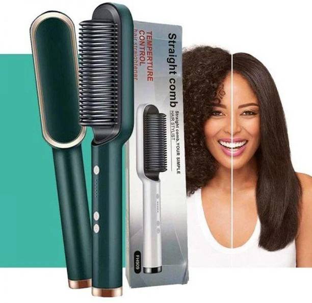 WunderVoX Hair Straightener Brush, Hair Straightener and Curler 2 in 1 IVX-81FR-Hair Straightener Brush, Hair Straightener and Curler 2 in 1 Hair Styler
