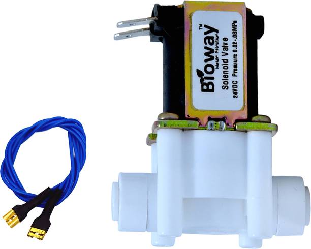 bioway 24VDC SV SOLENOID VALVE WITH 1/4 SIZE PUSH FIT CONNECTION + LUG WIRE Automatic Control Valves