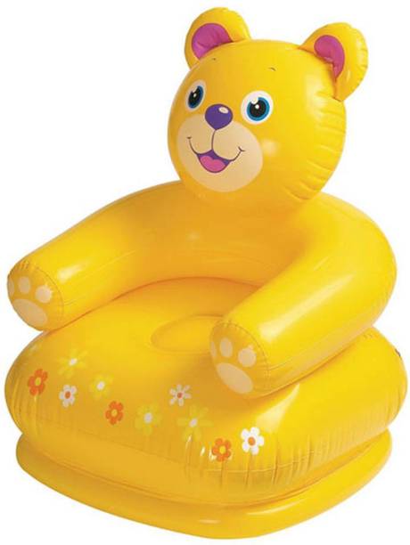 ECOM BHARAT Kid's Teddy Bear Inflatable Chair - Yellow Inflatable Sofa/ Chair