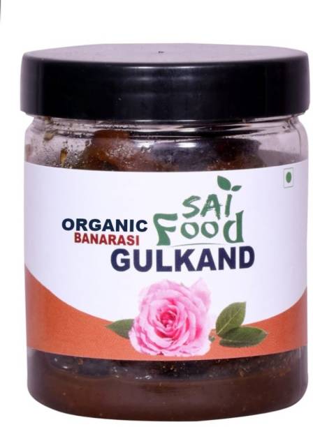 SAI Food Best Quality Natural Organic Gulab Gulkand Jam Spread (250 grams) 250 g