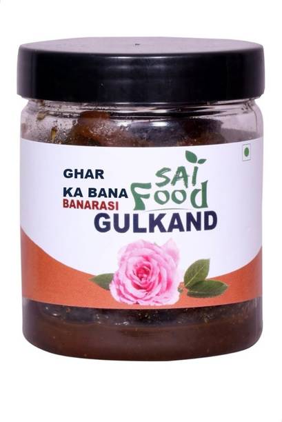 SAI Food Premium Quality Natural Organic Ghar Ka Bana Gulab Gulkand Jam Spread (250 gms) 250 g
