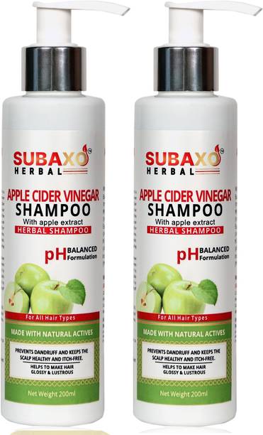 Subaxo HERBAL APPLE CIDER VINEGAR SHAMPOO 2 PC EACH OF 200 ML