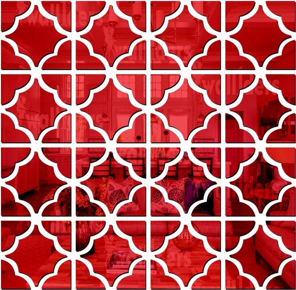 wall1ders 72 cm 16 Pattern Red Self Adhesive Sticker