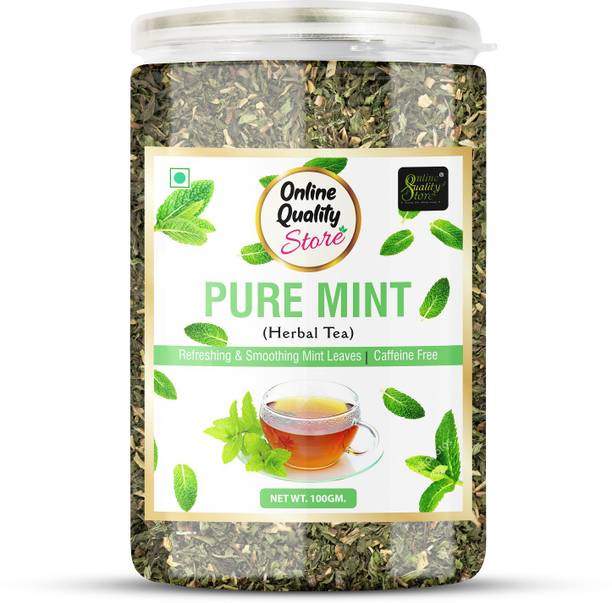 Online Quality Store Organic Mint Herbal Tea-100g |Mint Tea| Spearmint Herbal Tea for Relieves stress Mint Herbal Tea Plastic Bottle