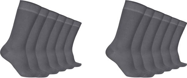 MUKHAKSH Grey Uniform Sock