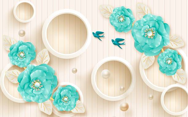 HD PRINT HOUSE Floral & Botanical Multicolor Wallpaper