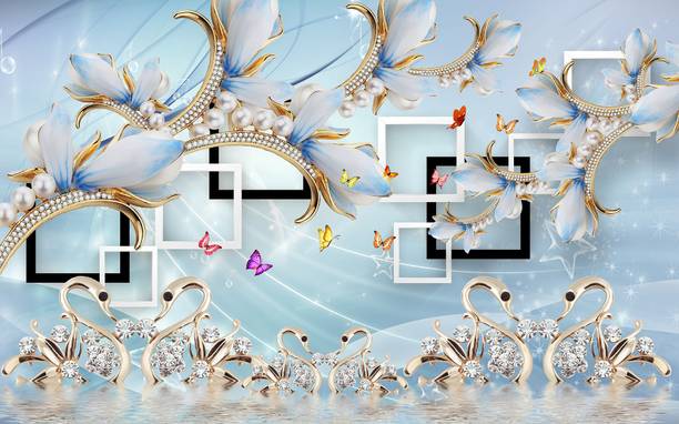 HD PRINT HOUSE Decorative Multicolor Wallpaper