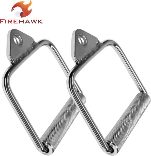 Firehawk 2 Pcs of D-Handle Cable Attachment for Weight Lifting –Lat Pull Down Bar Multi-training Bar
