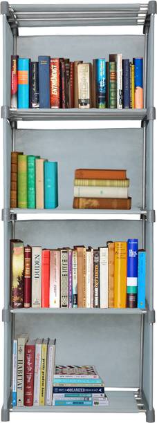 Decent Hut Bookshelf| Storage Shelve for Books Storage Organizer Metal Semi-Open Book Shelf