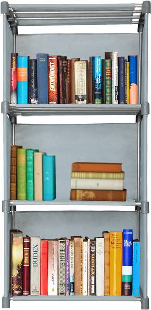 Decent Hut Multipurpose Foldable Open Bookshelf Storage Shelf For Study Room Home Office Metal Semi-Open Book Shelf