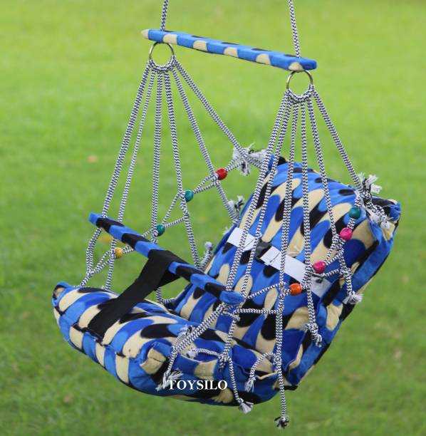 TOYSILO Cotton Swing for Kids, Chair Jhula for 1-3 Years Old Babies with Safety Belt Bouncer