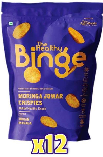 The Healthy Binge Moringa Jowar Crispies | PACK of 12 Chips