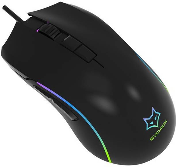 AMKETTE EvoFox Phantom Pro with 7 Programmable Buttons, 6400 DPI and RGB Lighting Wired Optical Gaming Mouse