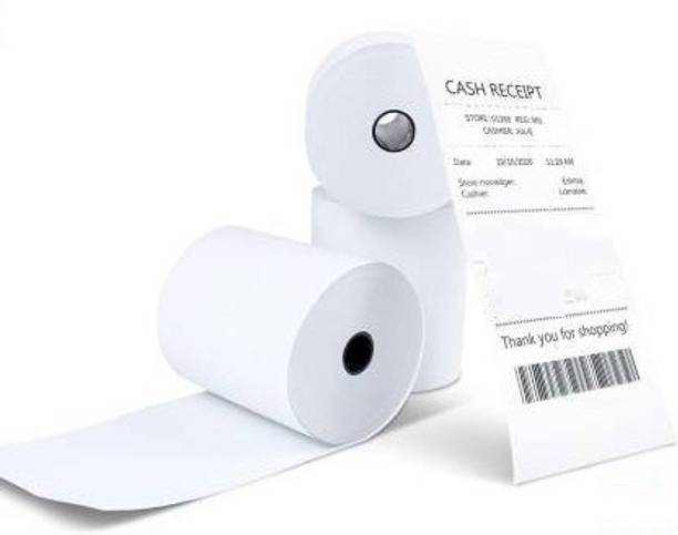 First Click paper roll Unruled Set of 3 Roll 79 mm X 50 Meter 3 Inch 58 gsm Paper Roll