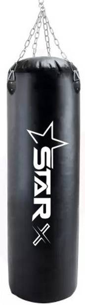 STARX PU UnFilled Punching Bag with Rust Proof Stainless Steel Chain Hanging Bag (4ft) लटकाने वाला बैग
