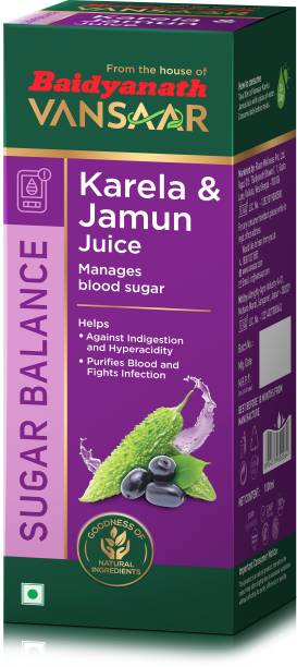 Baidyanath Karela & Jamun Juice-1L | Blood sugar control | Prediabetics & diabetics
