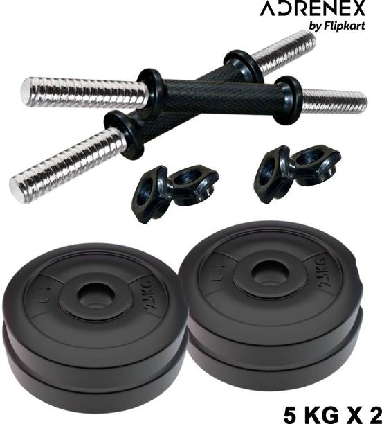 Adrenex by Flipkart 10 kg PVC Home Gym Combo, Adjustable Dumbbell