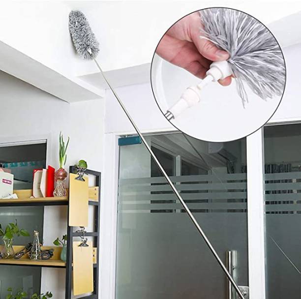 DEEJET Microfiber Duster 100 inch ExtensionPole with Cleaning Ceiling Fan High Ceiling Wet and Dry Duster