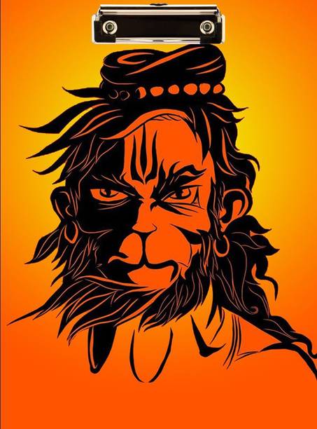 BPDESIGNSOLUTION Hanuman ji Digital Reprint Clip Board Exam Pad (14x9.5 Inches) Premium Quality