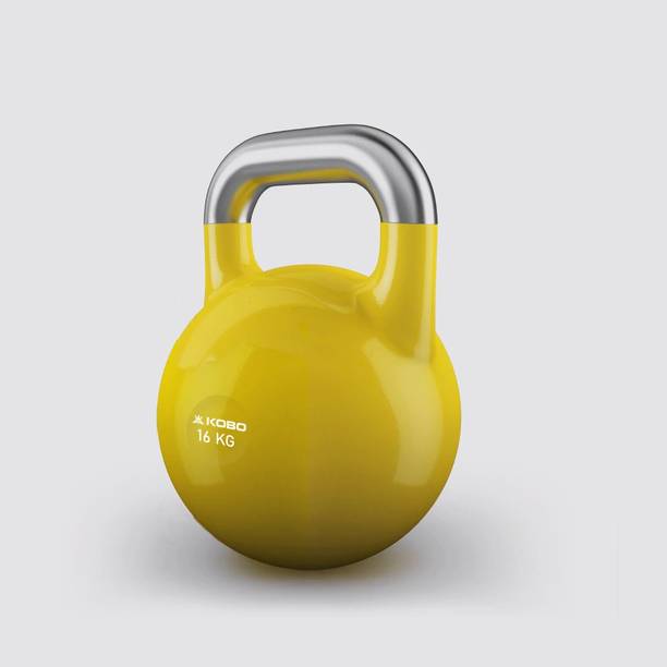 KOBO Competition Kettlebell 16 Kg – Professional Durable and Strong Design (IMPORTED) Yellow Kettlebell