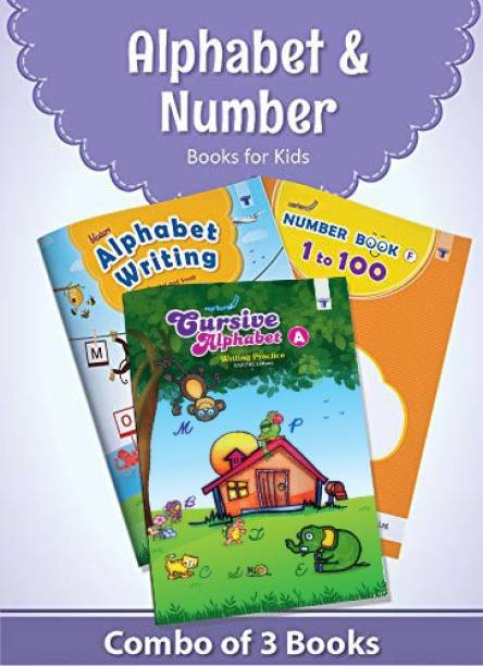 English Alphabet And Number Writing Books For Kids | 3 To 8 Year Old | Practice ABCD Capital, Small And Cursive Letters And 1 To 100 Numbers | Includes Creative, Fun And Engaging Activities | Set Of 3 Books