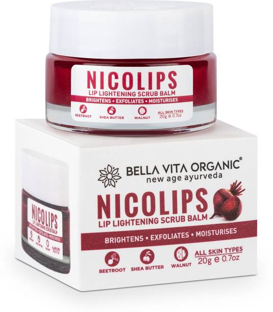Bella vita organic NicoLips Lip Balm Scrub For Lightening & Brightening Dark Lips Scrub