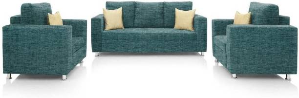 BUILDbox Fabric 3 + 1 + 1 Emerald Green Sofa Set