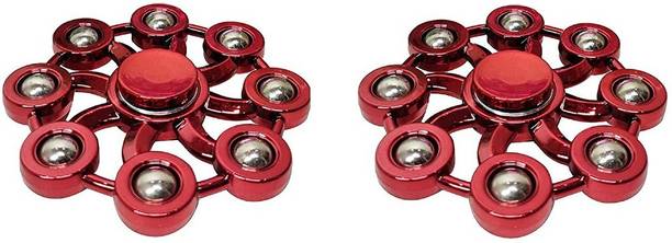 prisma collection Fidget Spinner Metal Ultra Speed Stylish 8 Corner Design Spinner -(Pack of-2)