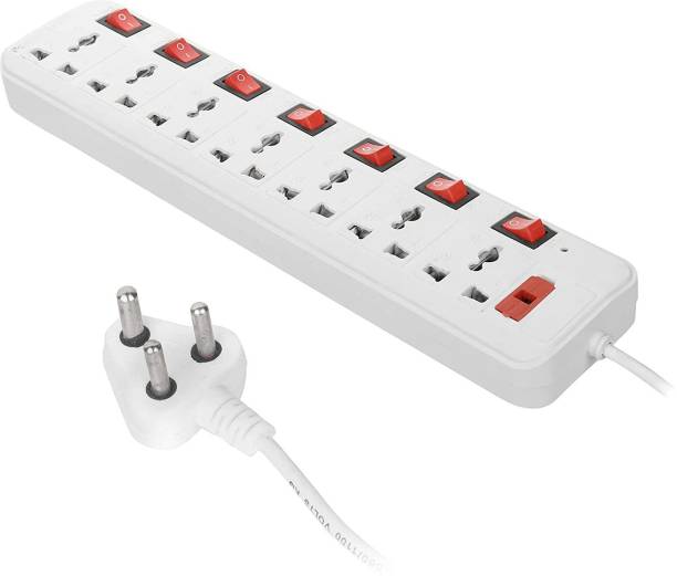 Skeisy EXT-107 Extension Switch Board Universal Surge Protector With 7 Socket 7 switch 7  Socket Extension Boards