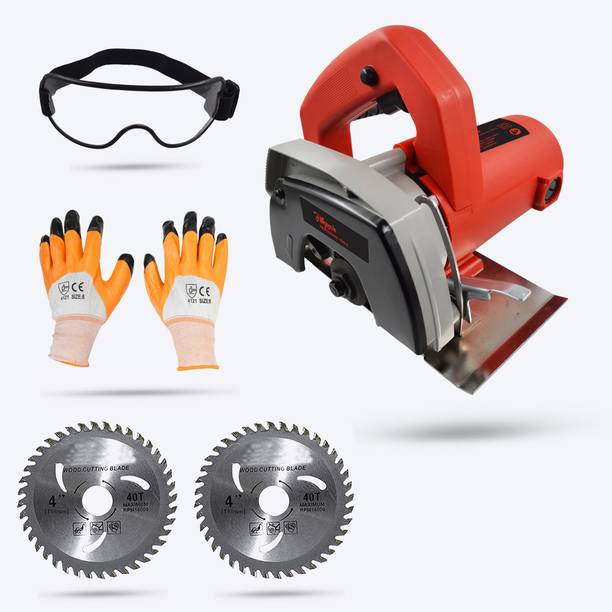 Hillgrove HGCM76M2 Cutting Machine Saw for Tile/Marble/Wood with 2Pcs Wood Cutting Wheels Angle Grinder