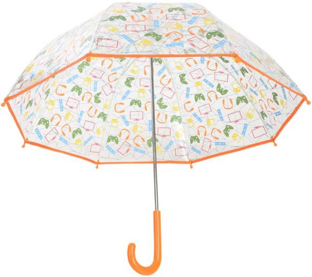 KK Transparent & Orange Kids Umbrella