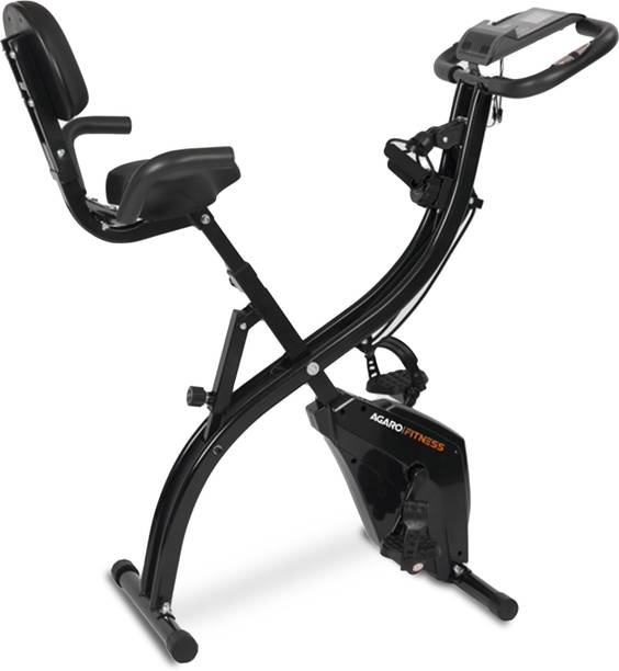 AGARO Empire Exercise Cycle, 3-in-1 Magnetic X-Bike, Indoor Recumbent, Sturdy Foldable Dual-Action Stationary Exercise Bike