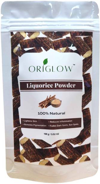 ORIGLOW Liquorice Root Powder 100% Pure and Natural Mulethi Powder for Skin