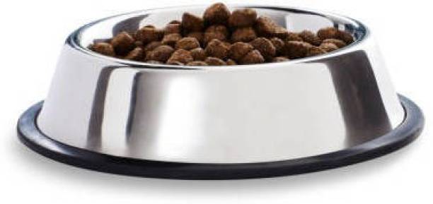 FOODIE PUPPIES Stainless Steel Bowl for Rabbit, Hamster, Guinea pig, Puppy, Cats & Kitten Steel Pet Bowl