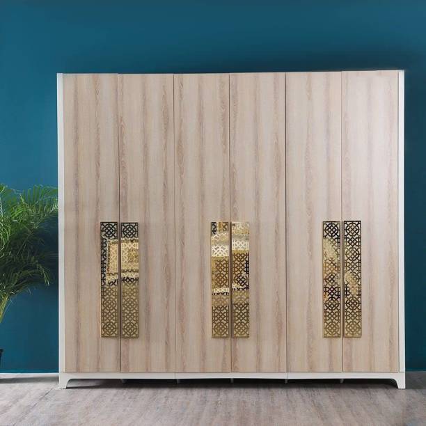 Danube Home Engineered Wood 6 Door Wardrobe