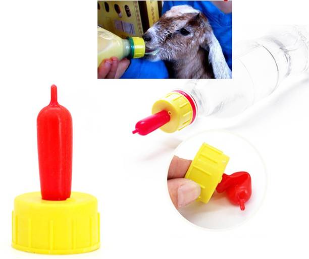 Cj farms and agritech Bottle Topper Nipple for Goat, Puppy and Kitten(2 Pieces) Pet Nursing Kit