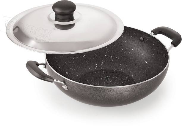 iVBOX Eco Deep (NO induction Bottom) Kadhai 22 cm diameter with Lid 2 L capacity
