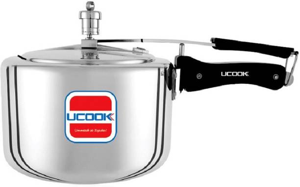 UCOOK By United Ekta Engg. 2 Litre Aluminium Inner lid 2 L Inner Lid Induction Bottom Pressure Cooker