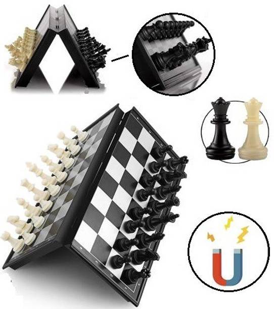 CrazyBuy Magnetic Educational Toys Travel Chess Set with Folding Board 10 INCH Board Game Accessories