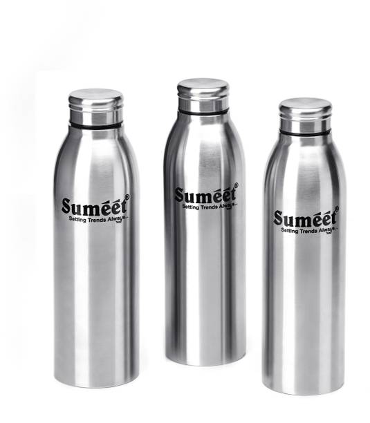 Sumeet Sleek Stainless Steel Leak-Proof Water Bottle / Fridge Bottle - 750ml -Pack of 3 2250 ml Bottle
