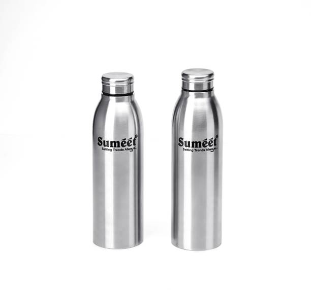 Sumeet Sleek Stainless Steel Leak-Proof Water Bottle / Fridge Bottle - 750ml -Pack of 2 1500 ml Bottle