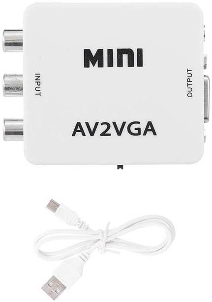 TERABYTE  TV-out Cable Mini AV2VGA to Video Converter, Composite AV to VGA Adapter