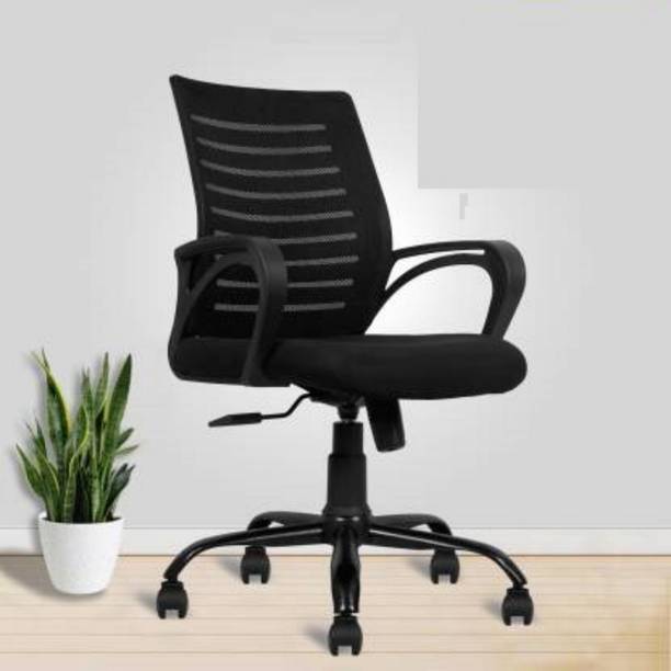 Guru Leatherette, Synthetic Fiber Office Adjustable Arm Chair