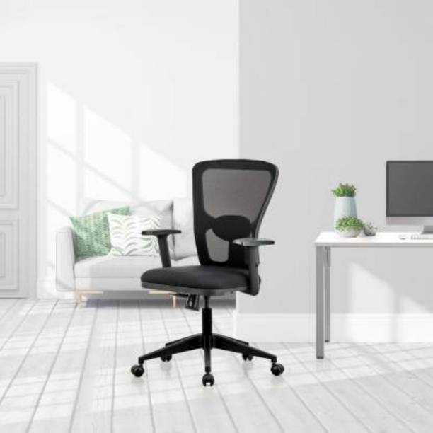 Guru Leatherette, Synthetic Fiber Office Adjustable Arm Chair